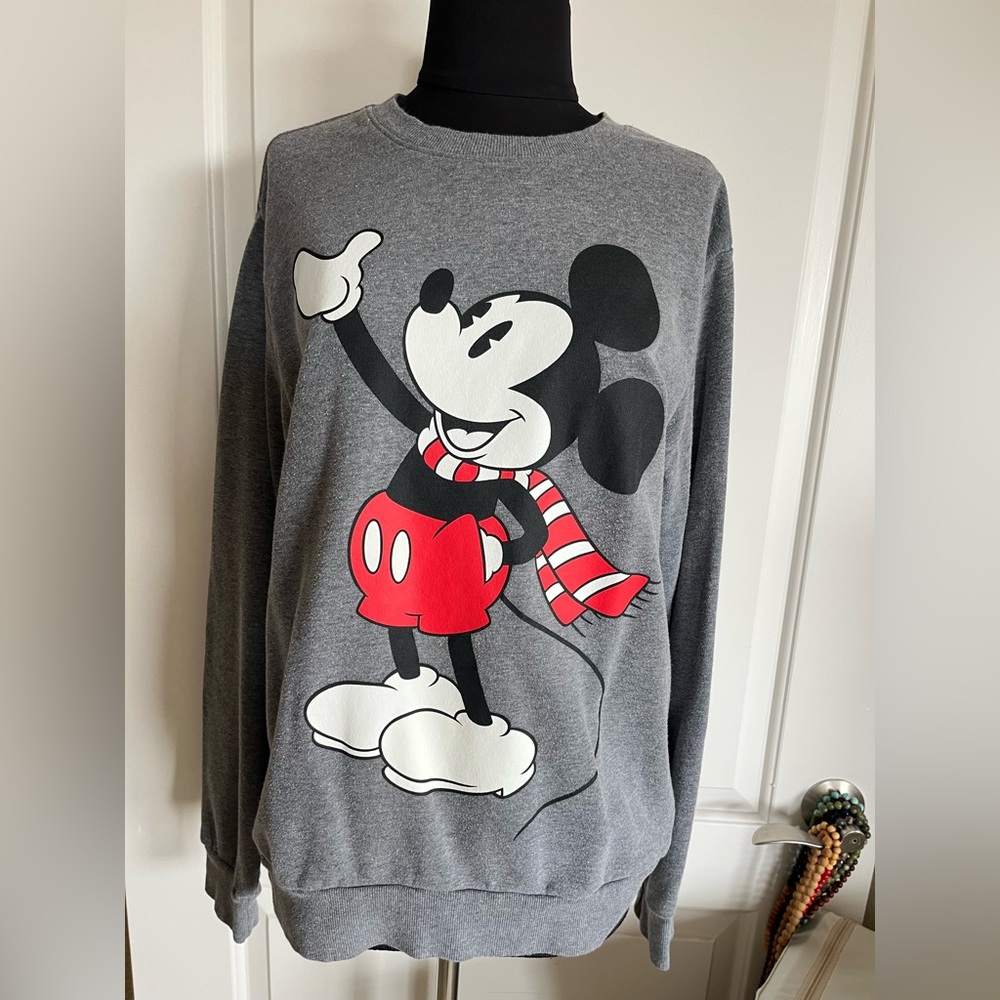 Disney’s Mickey Mouse soft grey sweater. Size large.